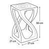 Blumenständer Holz Massiv 50 cm – Eckig Modern Modell Twist