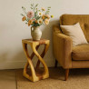 Blumenständer Holz Massiv 50 cm – Eckig Modern Modell Twist