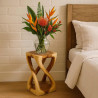 Blumenständer Holz Massiv 50 cm – Eckig Modern Modell Twist