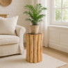 Blumenhocker Holz Massiv Rund 50 cm – Modell Flora