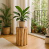 Blumenhocker Holz Massiv Rund 50 cm – Modell Flora