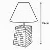 Tischlampe aus Holz Mosaikfuß Massivholz