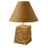 Holzlampe Mosaikfuß Holzklötze