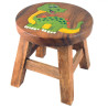 Kinderhocker Holz Motiv Dino Baby Grün