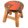 Kinderhocker Holz Motiv Dino Red