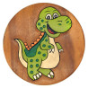 Kinderhocker Holz Motiv Dino Rex Grün