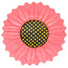 Kinderhocker Holz Motiv Blume Pink