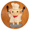 Kinderhocker Holz Schweinchen Koch