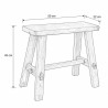 Blumenbank Holz Teak 50 cm breit – 45 cm hoch Natur