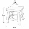Kinderhocker Holz Tiermotiv Giraffe