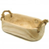 Holzschale mit Griff, unbehandeltes Paulownia Holz