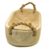 Holzschale mit Griff, unbehandeltes Paulownia Holz