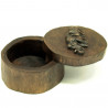Holzdose Holzschachtel mit Deckel rund oval ca. 10-11 cm