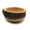 Holzschale aus Mangoholz mit Rinde rund natur