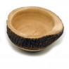 Holzschale aus Mangoholz mit Rinde rund natur